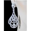 Image 2 : Silver Clear Rhinestone Drop Dangle Earrings