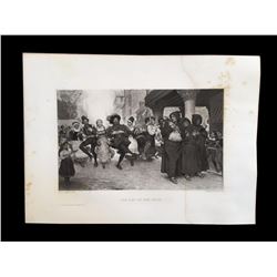 1880's Photogravure Print, Fete, Parade