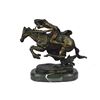 Image 1 : CHEYENNE by Frederic Remington Bronze Sculpture of Native American Warrior 8" x 10"