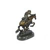Image 2 : CHEYENNE by Frederic Remington Bronze Sculpture of Native American Warrior 8" x 10"