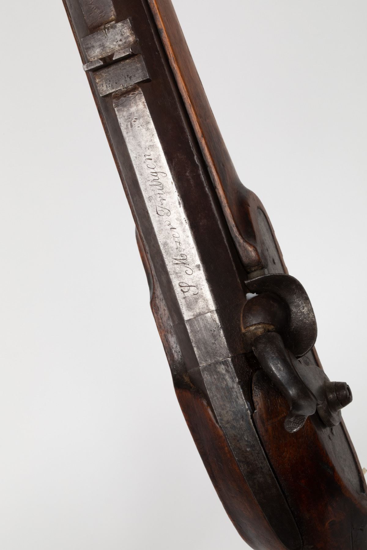 F Moser Fribigen Percussion Full-Stock Rifle 1850s JMD-10292