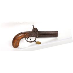 Belgian Pistol, Double-Barrel, Over/Under 1840s JMD-11296