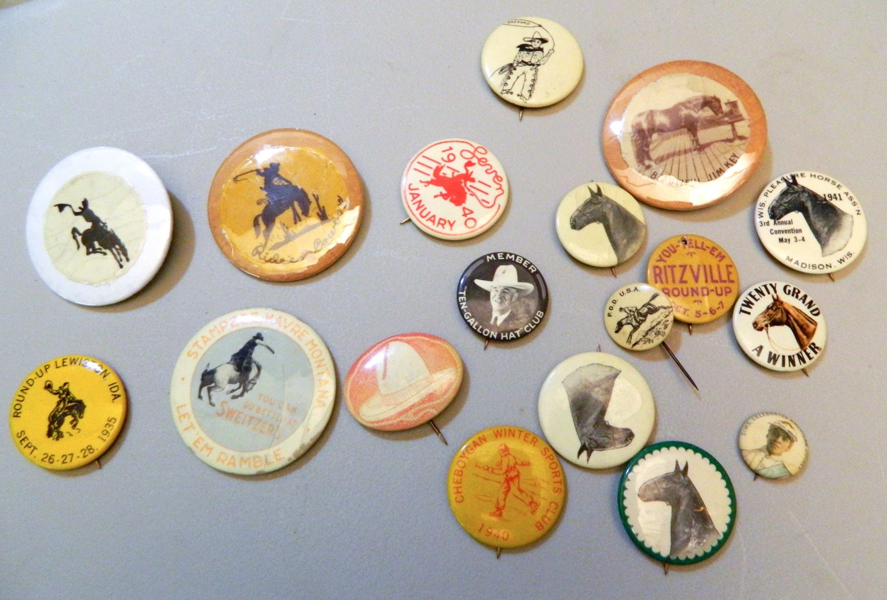 Rodeo & Horses Pins JMD-15027 - Holabird Western Americana Collections