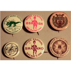 Music Buttons (6) JMD-15196