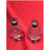 Image 2 : 1920's Etched Glass Sterling Silver Salt & Pepper Shakers