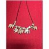 Image 2 : Antique Bone Carved Elephant Necklace