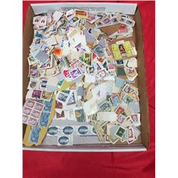 Tray of World Stamps, Taken off Envelopes