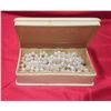 Image 2 : French Ivory Box with Pearl Necklace and Earrings.