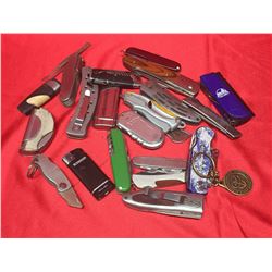 Lot of Pocket Knives and Lighters