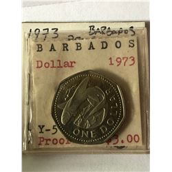 1973 BARBADOS PROOF Dollar