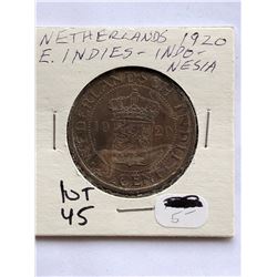 Rare 1920 Netherlands East Indies nesia Coin