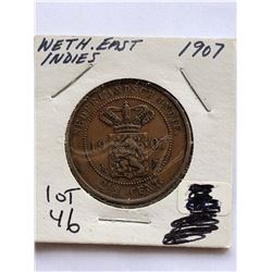 Rare 1907 Netherlands East Indies Coin