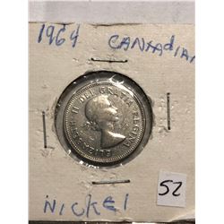 1964 Canadian 5 Cents Coin in MS High Grade