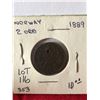 Image 1 : 1889 Norway 2 Ore Coin