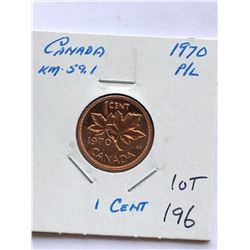 1970 Canada 1 Cent in PROOF LIKE High Grade