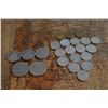 Image 1 : Canadian and USA Nickels and 50 Cent Coins
