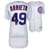 Image 1 : Jake Arrieta Signed Cubs Authentic Majestic 2016 World Series Jersey Inscribed "2016 WS Champs" (Fan