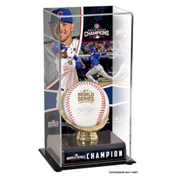 Kris Bryant Signed 2016 World Series Logo Baseball with World Series Champion Display Case (Fanatics