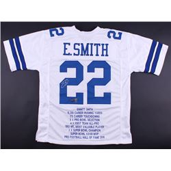 Emmitt Smith Signed Cowboys Career Highlight Stat Jersey (PROVA Hologram  Smith Hologram)