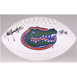 Jack Youngblood Signed Florida Gators Logo Football Inscribed "CHF '92" (JSA COA)
