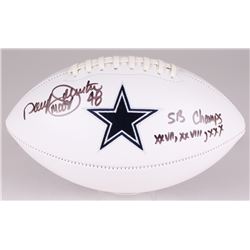Daryl "Moose" Johnston Signed Cowboys Logo Football Inscribed "SB Champs XXVII, XXVIII, XXX" (JSA CO
