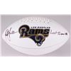 Image 1 : Marshall Faulk Signed Rams Logo Football Inscribed "Last to Wear 28" (JSA COA)