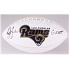 Image 1 : Marshall Faulk Signed Rams Logo Football Inscribed "G.S.O.T." (JSA COA)