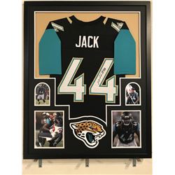 Myles Jack Signed Jaguars 34x42 Custom Framed Jersey Display (JSA COA)