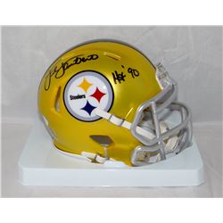 Jack Lambert Signed Steelers Blaze Speed Mini Helmet Inscribed "HOF 90" (JSA COA)