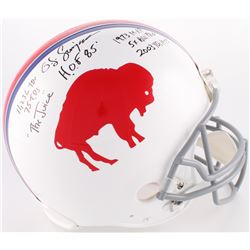 O. J. Simpson Signed Bills Throwback Full-Size Authentic On-Field Helmet With Multiple Inscriptions 
