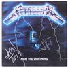 Image 1 : James Hetfield  Jason Newsted Signed Metallica "Ride the Lightning" Vinyl Record Album Inscribed "'0