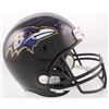 Image 1 : Ray Lewis Signed Ravens Full-Size Helmet Inscribed "H.O.F 18"  (Radtke COA  Lewis Hologram)