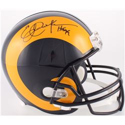 Eric Dickerson Signed Rams Full-Size Throwback Helmet Inscribed "HOF 99" (JSA COA)