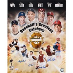 "Baseball's Greatest Catchers" 16x20 Photo Signed By (6) with Mike Piazza, Gary Carter, Yogi Berra, 