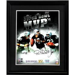 Fred Biletnikoff, Jim Plunkett,  Marcus Allen Signed "Super Bowl MVP's" 23x27 Custom Framed Photo Di