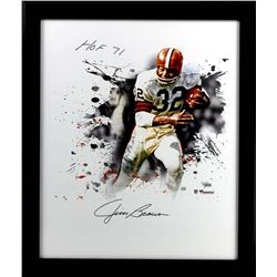 Jim Brown Signed Browns 20x24 Custom Framed Photo Display Inscribed "HOF 71" (Fanatics)