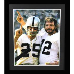 Ken Stabler  Fred Biletnikoff Signed Raiders 23x27 Custom Framed Photo Display Inscribed "SB XI MVP"