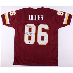 Clint Didier Signed Redskins Jersey Inscribed "S.B. Champs XVII XXII" (Jersey Source COA)