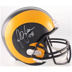 Marshall Faulk Signed Rams Full-Size Helmet (Radtke COA)