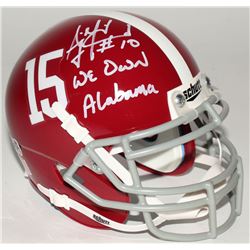 A.J. McCarron Signed Alabama Crimson Tide Mini-Helmet Inscribed "We Own Alabama" (Radtke Hologram)