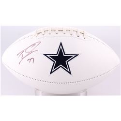 Tyron Smith Signed Cowboys Logo Football (JSA COA)