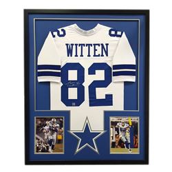 Jason Witten Signed Cowboys 34x42 Custom Framed Jersey (Witten Hologram)