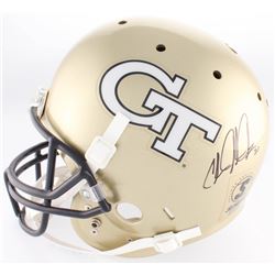 Calvin Johnson Signed Georgia Tech Yellow Jackets Full-Size Helmet (JSA COA)