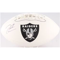 Derek Carr Signed Raiders Logo Football (Radtke Hologram  NSD Hologram)