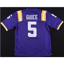 Derrius Guice Signed LSU Tigers Jersey Inscribed "Geaux Tigers" (JSA COA)