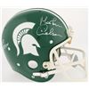 Image 1 : Morten Andersen Signed Michigan State Spartans Full-Size RK Suspension Helmet Inscribed "Go Green" (