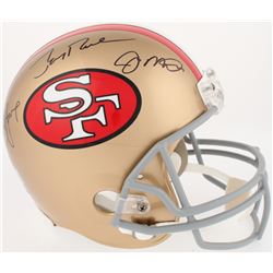 Joe Montana, Jerry Rice  Steve Young Signed 49er Full-Size Helmet (Radtke COA, Rice  Young Hologram)