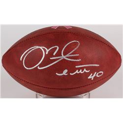Mike Alstott Signed Breast Cancer Awareness "The Duke" Official NFL Game Ball (Radtke COA)