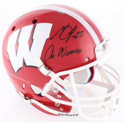 Melvin Gordon Signed Wisconsin Badgers Full-Size Helmet Inscribed "On Wisconsin!" (Radtke COA)
