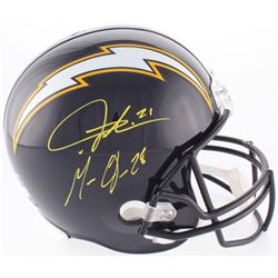 Melvin Gordon  LaDainian Tomlinson Signed Chargers Full-Size Throwback Helmet (Radtke COA  Tomlinson